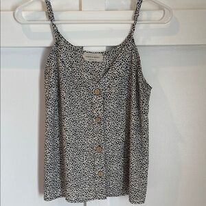 Black and White Spotted Women's Top